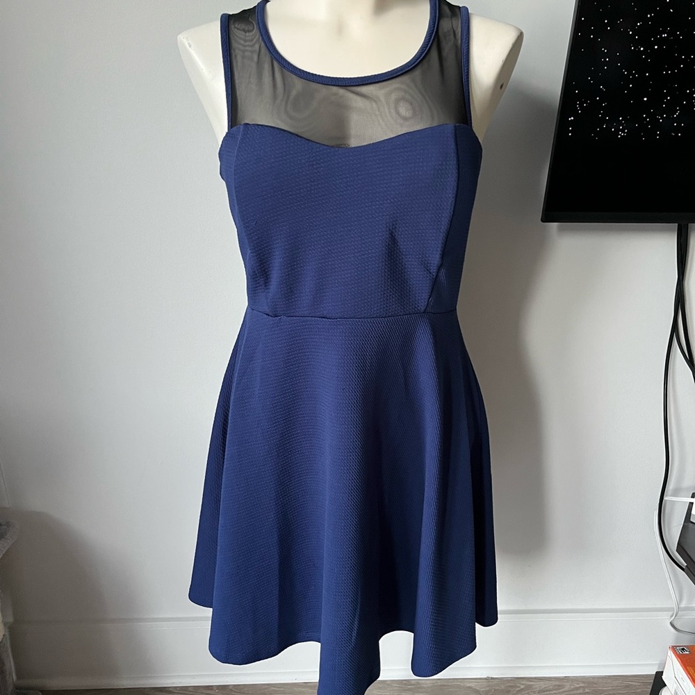 Navy A line dress